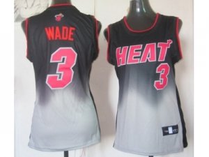 women nba miami heat #3 wade black-grey