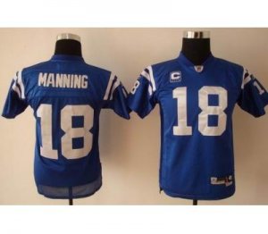 indianapolis colts #18 manning c patch youth blue