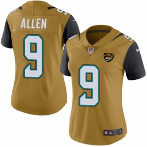 Women\'s Nike Jacksonville Jaguars #9 Brandon Allen Limited Gold Rush NFL Jersey