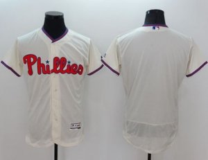 Philadelphia Phillies Blank Cream Flexbase Authentic Collection Stitched Baseball Jersey