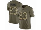 Men Nike New England Patriots #23 Patrick Chung Limited Olive Camo 2017 Salute to Service NFL Jersey