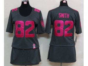 Nike women baltimore ravens #82 smith dk.grey jerseys[breast cancer awareness]