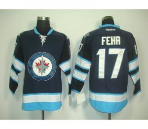 nhl jets #17 fehr blue 2011 new