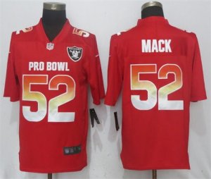 Nike AFC Raiders #52 Khalil Mack Red 2018 Pro Bowl Game Jersey