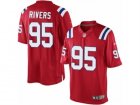 Mens Nike New England Patriots #95 Derek Rivers Limited Red Alternate NFL Jersey