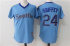 Mariners #24 Ken Griffey Jr. Blue Cooperstown Collection Jersey