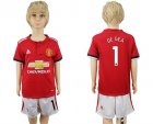 2017-18 Manchester United 1 DE GEA Youth Youth Soccer Jersey
