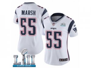 Women Nike New England Patriots #55 Cassius Marsh White Vapor Untouchable Limited Player Super Bowl LII NFL Jersey