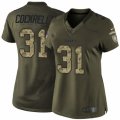 Women's Nike Pittsburgh Steelers #31 Ross Cockrell Limited Green Salute to Service NFL Jersey