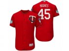 Mens Minnesota Twins #45 Phil Hughes 2017 Spring Training Flex Base Authentic Collection Stitched Baseball Jersey
