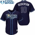 Mens Majestic Tampa Bay Rays #10 Corey Dickerson Replica Navy Blue Alternate Cool Base MLB Jersey