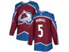 Youth Adidas Colorado Avalanche #5 Rob Ramage Burgundy Home Authentic Stitched NHL Jersey