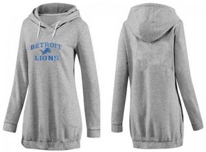 Women Detroit Lions Logo Pullover Hoodie-054