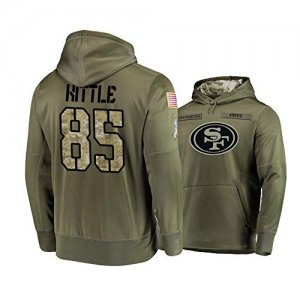 Nike 49ers #85 George Kittle 2019 Salute To Service Stitched Hooded Sweatshirt