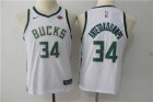 Bucks #34 Giannis Antetokounmpo White Youth Nike Swingman Jersey