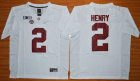 NCAA Alabama Crimson Tide #2 Derrick Henry white 2016 National Championship Jersey