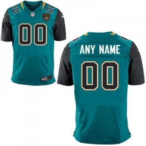 Men Jacksonville Jaguars Nike Teal Custom Elite Jersey