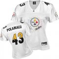 women nfl pittsburgh steelers #43 popamalu white[2011 fem fan]