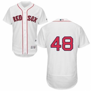Men\'s Majestic Boston Red Sox #48 Pablo Sandoval White Flexbase Authentic Collection MLB Jersey