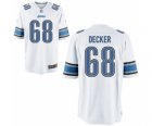 Men's Detroit Lions #68 Taylor Decker White Game Jersey