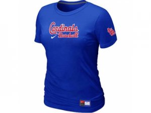 Women St. Louis Cardinals Nike Blue Short Sleeve Practice T-Shirt