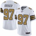 Youth Nike New Orleans Saints #97 Paul Kruger Limited White Rush NFL Jersey