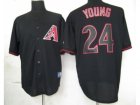 mlb arizona diamondbacks #24 young black fashion