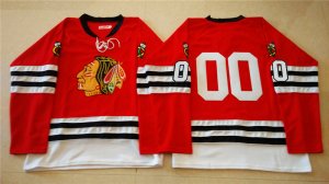 NHL Mitchell And Ness 1960-61 Chicago Blackhawks #00 Noname red Throwback jerseys