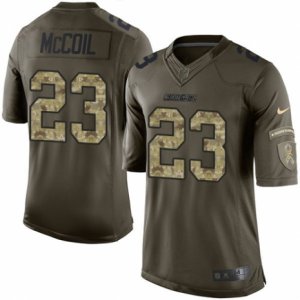 Mens Nike San Diego Chargers #23 Dexter McCoil Limited Green Salute to Service NFL Jersey