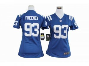 Nike Women NFL Indianapolis Colts #93 Dwight Freeney Blue Jerseys