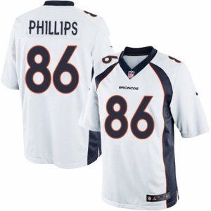 Mens Nike Denver Broncos #86 John Phillips Limited White NFL Jersey