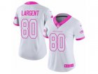 Women Nike Seattle Seahawks #80 Steve Largent Limited White-Pink Rush Fashion NFL Jersey