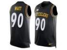 Mens Nike Pittsburgh Steelers #90 T. J. Watt Limited Black Player Name & Number Tank Top NFL Jersey