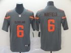 Nike Browns #6 Baker Mayfield Gray Inverted Legend Limited Jersey