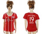 2017-18 Bayern Munich 19 GOTZE Home Women Soccer Jersey