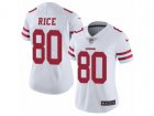 Women Nike San Francisco 49ers #80 Jerry Rice Vapor Untouchable Limited White NFL Jersey