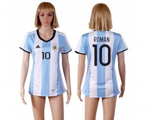 Women\'s Argentina #10 Roman Home Soccer Country Jersey