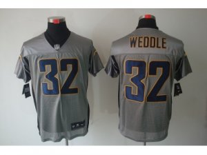 Nike NFL San Diego Chargers #32 Weddle Grey Jerseys[Shadow Elite]