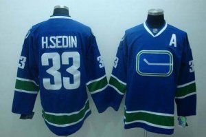 nhl vancouver canucks #33 h.sedin blue 3rd