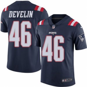 Mens Nike New England Patriots #46 James Develin Limited Navy Blue Rush NFL Jersey