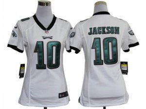 Nike women nfl philadelphia eagles #10 jackson white jerseys