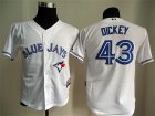 Youth mlb toronto blue jays #43 dickey White jersey