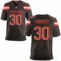 Mens Nike Cleveland Browns #30 Derrick Kindred Elite Brown Team Color NFL Jersey