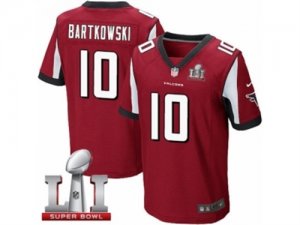 Mens Nike Atlanta Falcons #10 Steve Bartkowski Elite Red Team Color Super Bowl LI 51 NFL Jersey