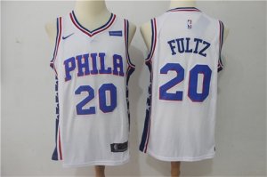 76ers #20 Markelle Fultz White Nike Swingman Jersey