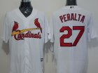 St.Louis Cardinals #27 Jhonny Peralta White New Cool Base Stitched MLB Jersey