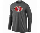 Nike San Francisco 49ers Logo Long Sleeve T-Shirt D.Grey