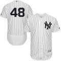 Men's Majestic New York Yankees #48 Andrew Miller White Navy Flexbase Authentic Collection MLB Jersey