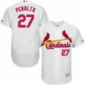 Mens Majestic St. Louis Cardinals #27 Jhonny Peralta White Flexbase Authentic Collection MLB Jersey