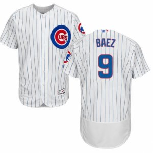 Men\'s Majestic Chicago Cubs #9 Javier Baez White Flexbase Authentic Collection MLB Jersey